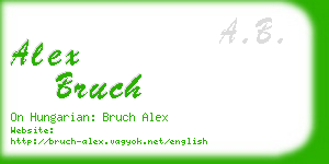 alex bruch business card